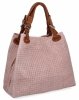 Kožené kabelka shopper bag Vittoria Gotti pudrová růžová 2269-Jpro